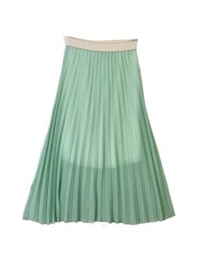 NWT VINTAGE DRESSING Skirt M Mint Blue ITALY Pleated